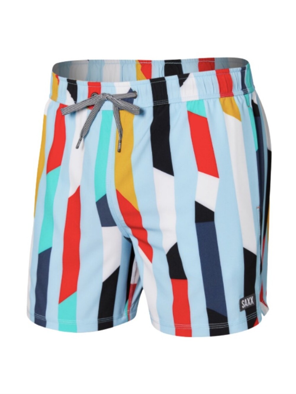 SAXX Oh Buoy Cutwork Stripe Airy 5 Inch Swim Volley Shorts